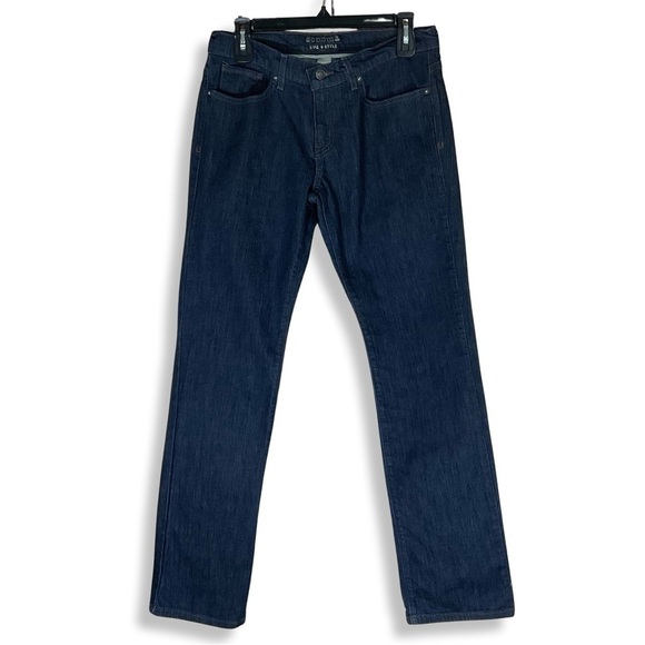 Sonoma Jeans Womens 8 Modern Fit Low Rise Straight Preppy Dark Wash Blue Stretch - Picture 4 of 9